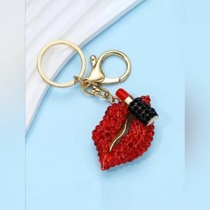 Valentine's Day lips Bag Charm/Keychain